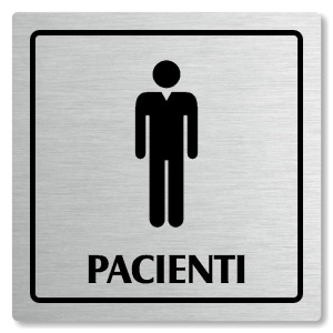 WC muži pacienti, 80x80mm, stříbrná, Arizona